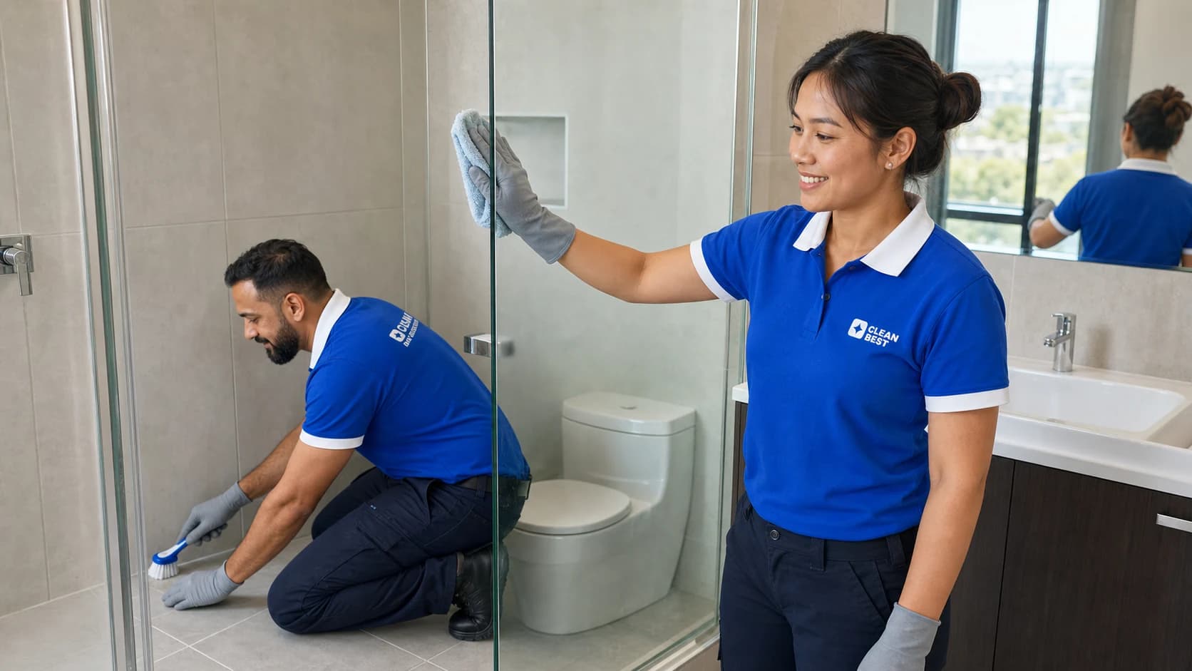 Clean Best cleaner detailing the oven of an emptied rental apartment for a bond clean in Newington NSW
